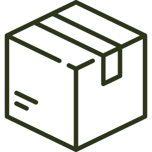 Discreet kratom shipping package icon